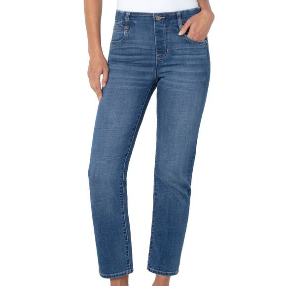 Liverpool Gia Glider Slim Leg Denim Pull On Jeans Women's Sz 4 Medium Wash - Picture 1 of 8